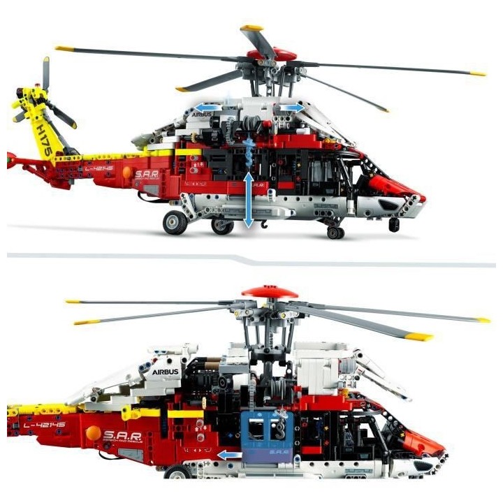 LEGO Technic 42145 L'Hélicoptere de Secours Airbus H175, Jouet Constr