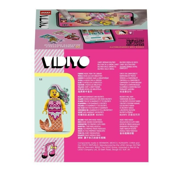 LEGO 43102 VIDIYO™ Candy Mermaid BeatBox Créateur de Clip Vidéo Mu