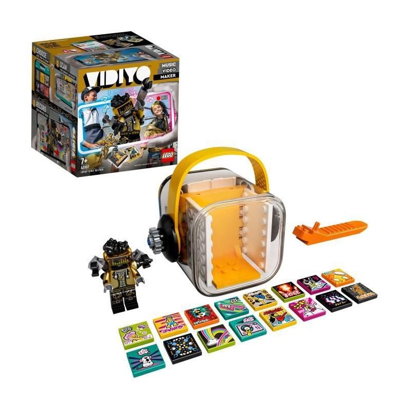 LEGO 43107 VIDIYO™ Hiphop Robot BeatBox Créateur de Clip Vidéo Musique, Jouet Musical, Appli Set de Réalité Augmentée ave