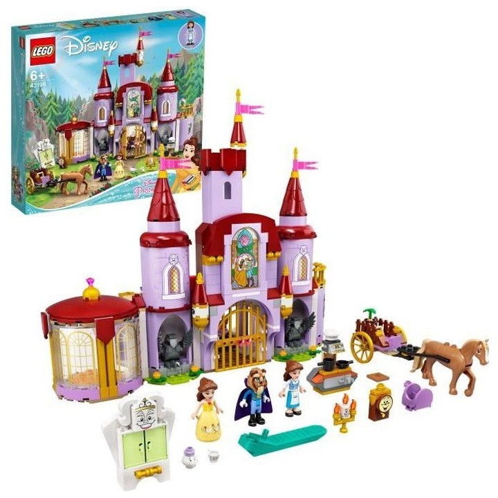 LEGO 43196 Disney Le château de la Belle et la Bete, jouet du film Di