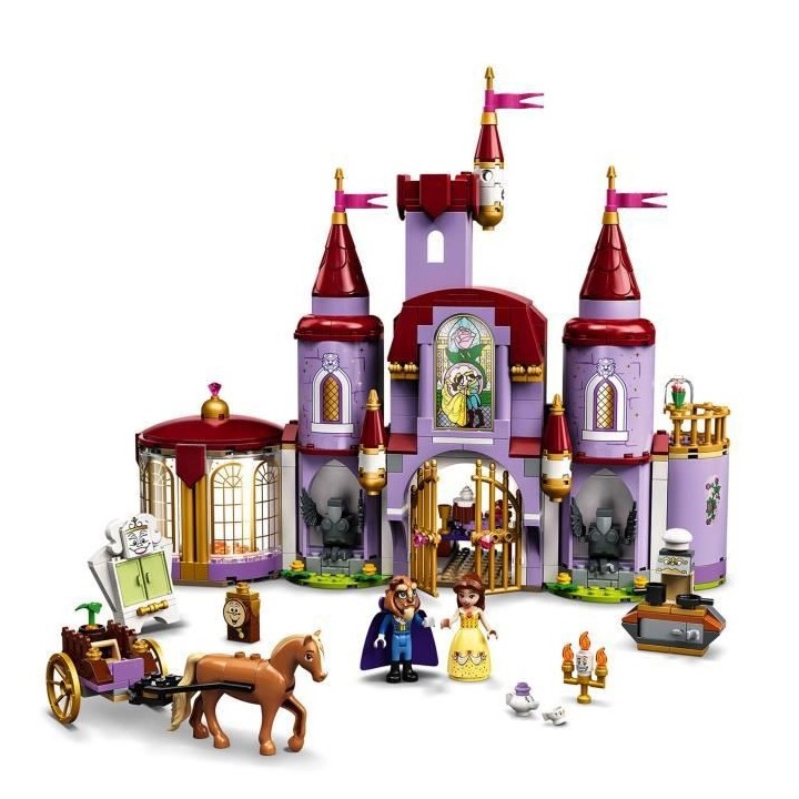 LEGO 43196 Disney Le château de la Belle et la Bete, jouet du film Di