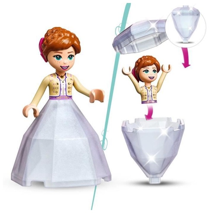 LEGO 43198 Disney La Cour du Château d'Anna, Jouet de Construction po