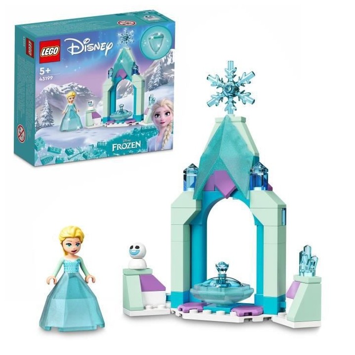 LEGO 43199 Disney La Cour du Château d'Elsa, Jouet de Construction po