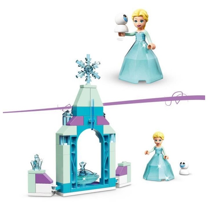 LEGO 43199 Disney La Cour du Château d'Elsa, Jouet de Construction po