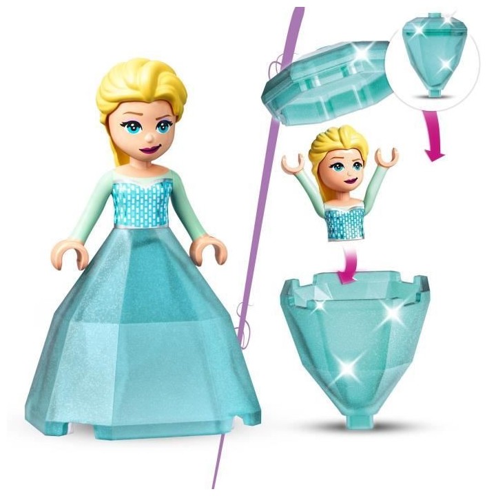 LEGO 43199 Disney La Cour du Château d'Elsa, Jouet de Construction po