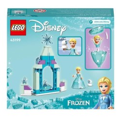 LEGO 43199 Disney La Cour du Château d'Elsa, Jouet de Construction pour Enfants, Mini-Poupée Reine des Neiges 2 et Robe Diaman