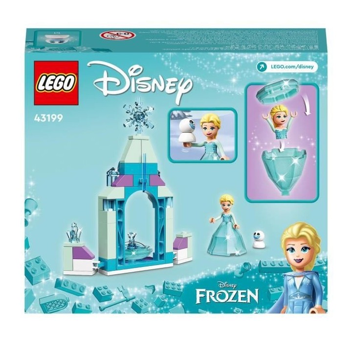 LEGO 43199 Disney La Cour du Château d'Elsa, Jouet de Construction po