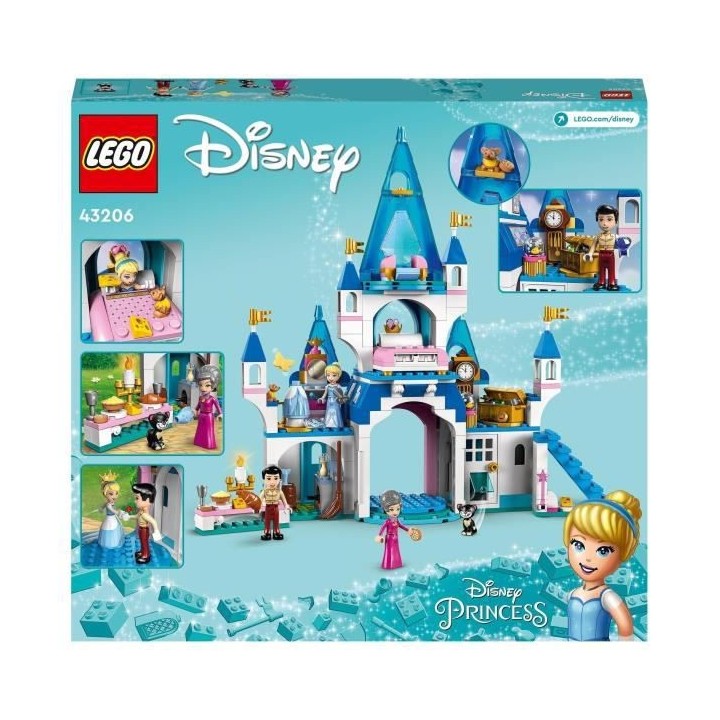 LEGO Disney Princess 43206 Le Château de Cendrillon et du Prince Char