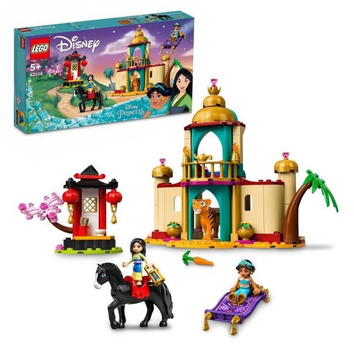 LEGO 43208 Disney Princess Les Aventures de Jasmine et Mulan, Jouet de