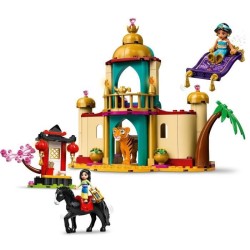 LEGO 43208 Disney Princess Les Aventures de Jasmine et Mulan, Jouet de Construction, Mini-Poupées, Figurines Cheval et Tigre