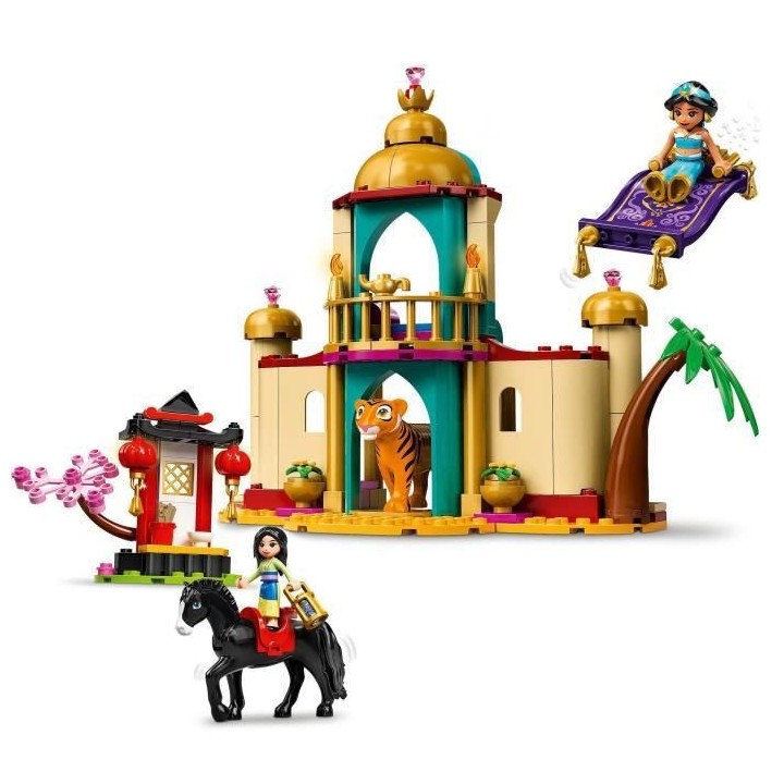 LEGO 43208 Disney Princess Les Aventures de Jasmine et Mulan, Jouet de