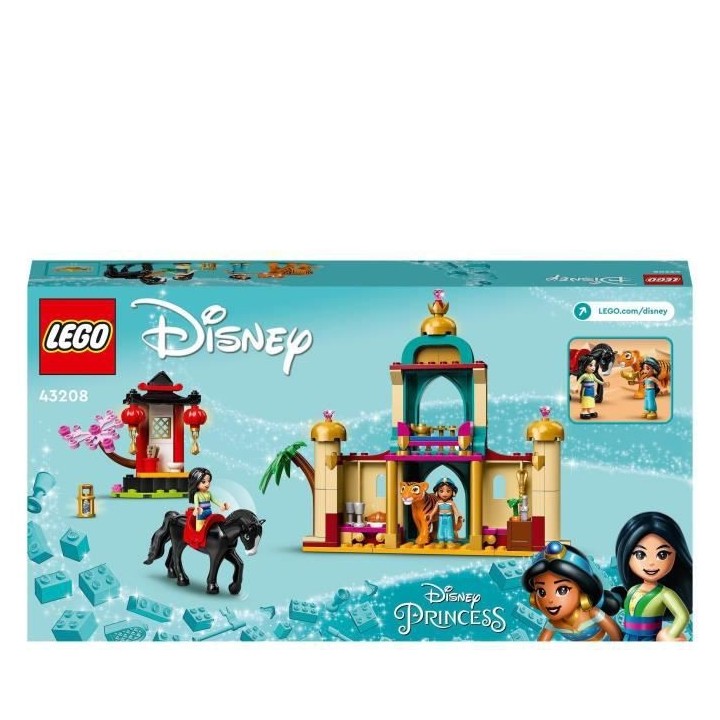 LEGO 43208 Disney Princess Les Aventures de Jasmine et Mulan, Jouet de