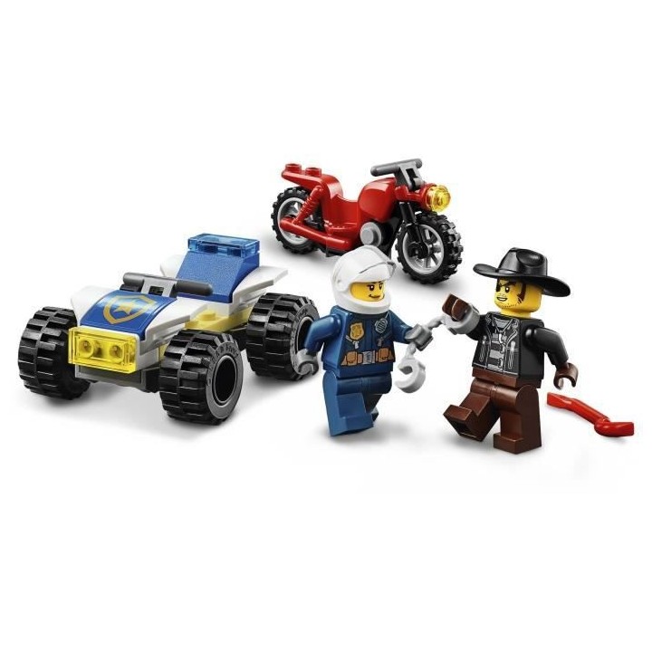 LEGO City 60243 L'Arrestation en Hélicoptere, Jouet, Moto et Camion,