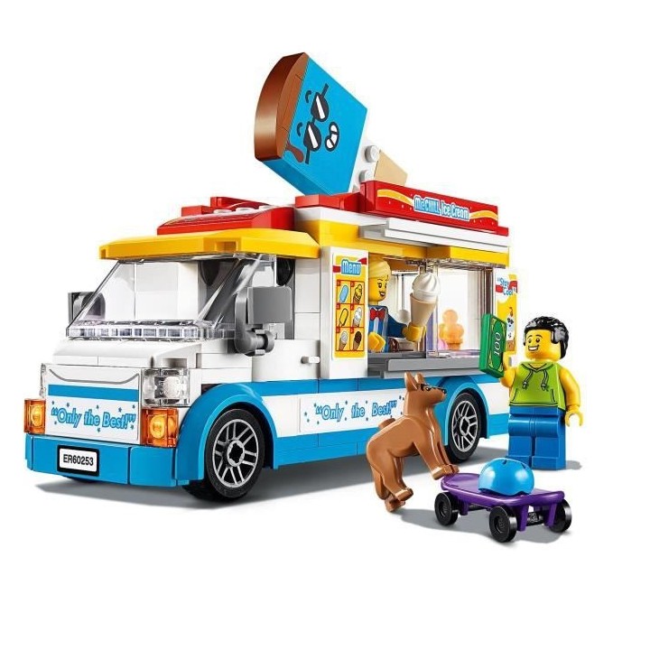 LEGO City 60253 Le camion de la marchande de glaces, Kit de Constructi