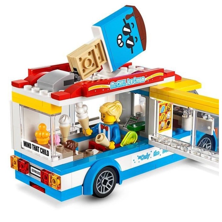 LEGO City 60253 Le camion de la marchande de glaces, Kit de Constructi