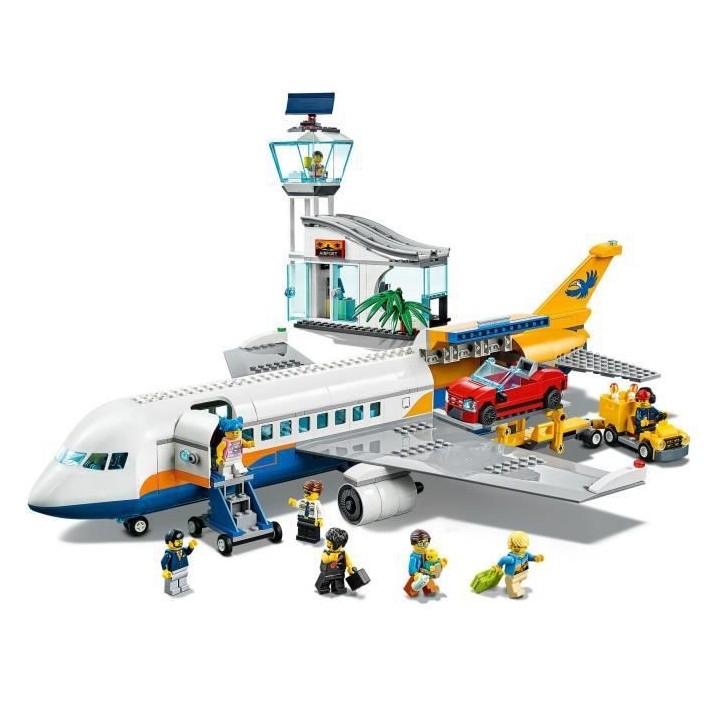 LEGO City 60262 L'Avion de Passagers, Jouet Aéroport, Figurine Pilote