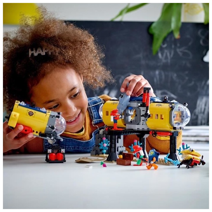 LEGO City 60265 La Base d'Exploration Océanique, Jouet Sous Marin, Ma