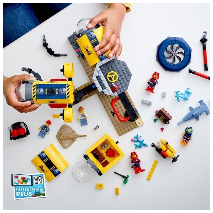 LEGO City 60265 La Base d'Exploration Océanique, Jouet Sous Marin, Ma