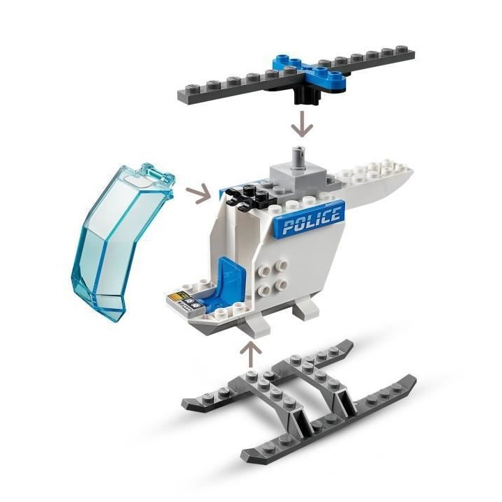 LEGO City 60275 L'Hélicoptere de la Police, Jouet avec Minifigurines,
