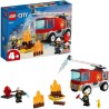 LEGO City 60280 Le Camion des Pompiers avec Échelle, Jouet Éducatif, Minifigurine, Véhicule