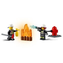 LEGO City 60280 Le Camion des Pompiers avec Échelle, Jouet Éducatif, Minifigurine, Véhicule