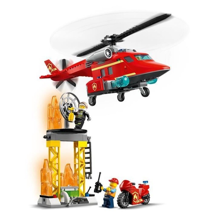 LEGO City 60281 L'Hélicoptere de Secours des Pompiers, Jouet, Minifig