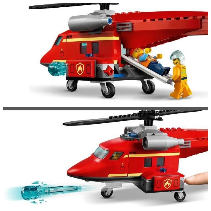 LEGO City 60281 L'Hélicoptere de Secours des Pompiers, Jouet, Minifig