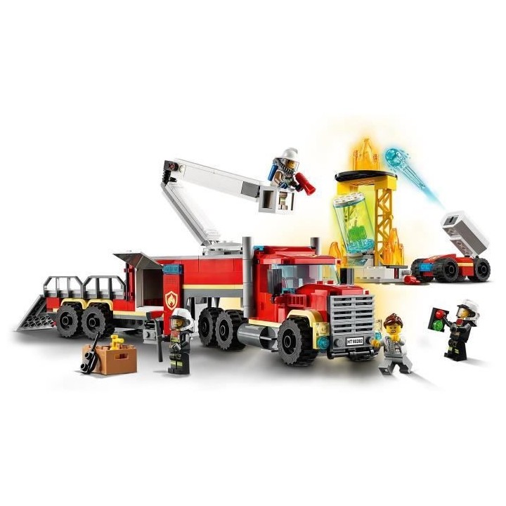 LEGO City 60282 L'unité de commandement des pompiers, Jeu de construc