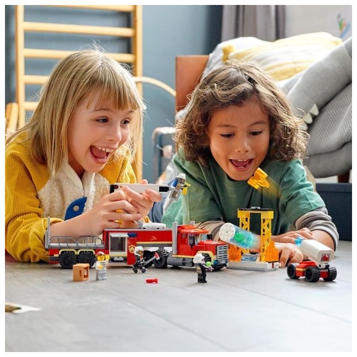 LEGO City 60282 L'unité de commandement des pompiers, Jeu de construc