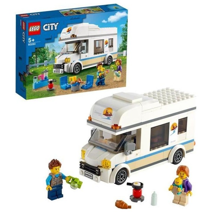 LEGO City 60283 Le Camping-Car de Vacances, Jouet pour Enfants 5 Ans,