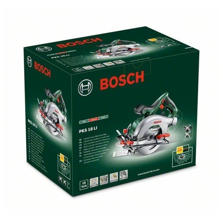 Scie circulaire sans-fil Bosch - PKS 18 Li (Livrée sans batterie ni c