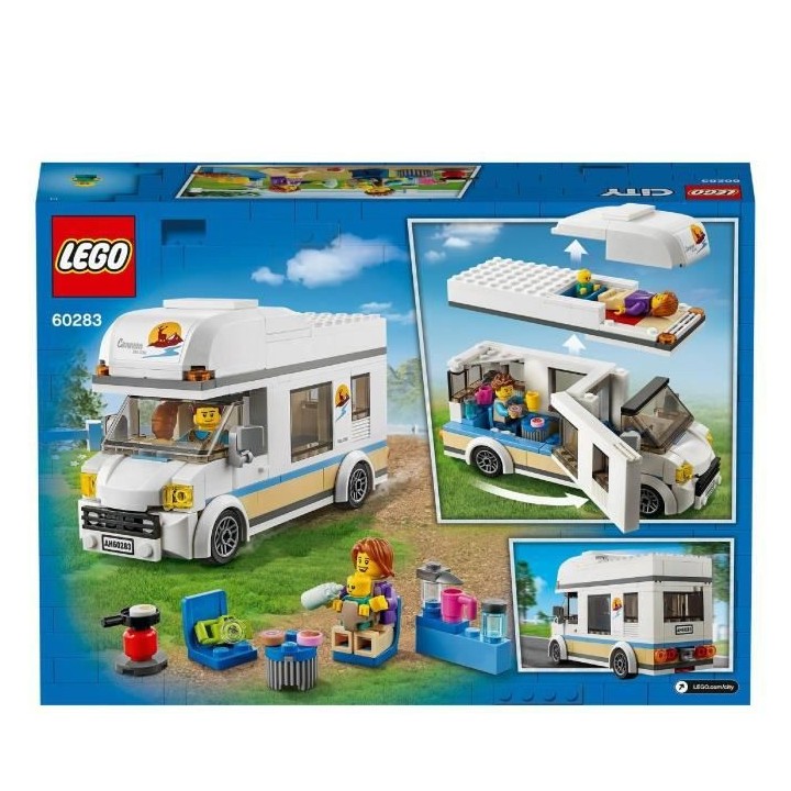 LEGO City 60283 Le Camping-Car de Vacances, Jouet pour Enfants 5 Ans,