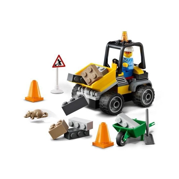 LEGO City 60284 Le Camion de Chantier, Jouet, Engin de Chantier, Charg