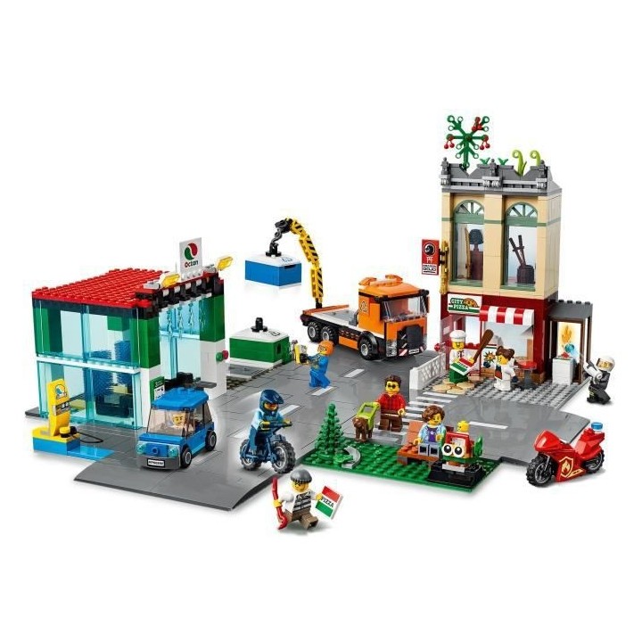 LEGO City 60292 Le Centre-Ville, Jouet de Restaurant, avec Voiture, V