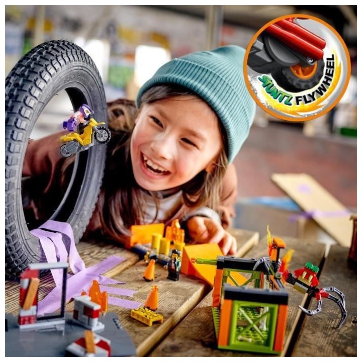 LEGO 60293 City Stuntz L'Aire d'Entraînement des Cascadeurs, Rampes,