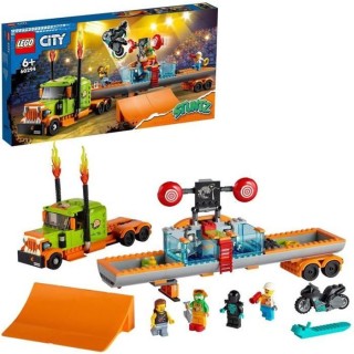 LEGO 60294 City Stuntz Le Camion de Spectacle des Cascadeurs, Moto a R
