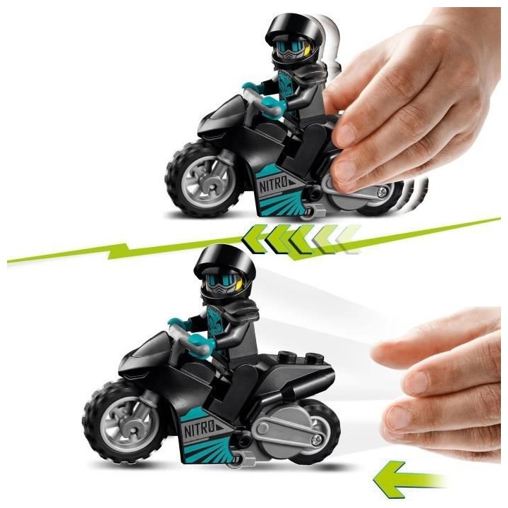 LEGO 60294 City Stuntz Le Camion de Spectacle des Cascadeurs, Moto a R