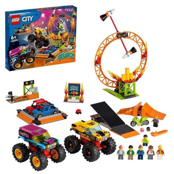 LEGO 60295 City Stuntz L'Arene de Spectacle des Cascadeurs, 2 Monster