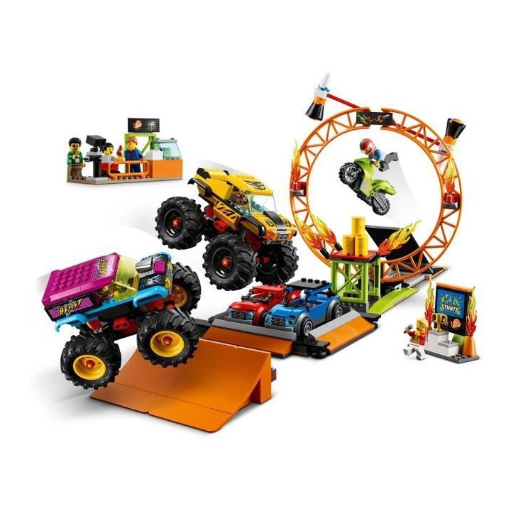 LEGO 60295 City Stuntz L'Arene de Spectacle des Cascadeurs, 2 Monster