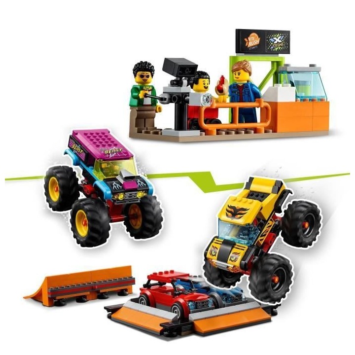 LEGO 60295 City Stuntz L'Arene de Spectacle des Cascadeurs, 2 Monster