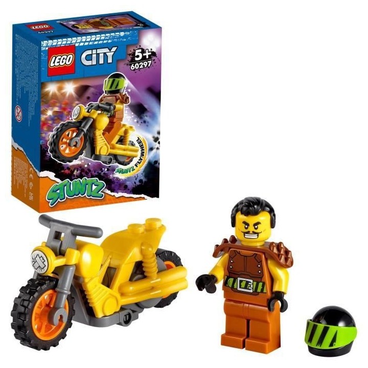 LEGO 60297 City Stuntz La Moto de Cascade Démolition, Ensemble Moto J