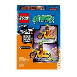 LEGO 60297 City Stuntz La Moto de Cascade Démolition, Ensemble Moto Jouet a Rétrofriction pour Enfants +5 ans avec Figurine Wa