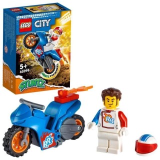 LEGO 60298 City Stuntz La Moto de Cascade Fusée, Moto a Rétrofrictio