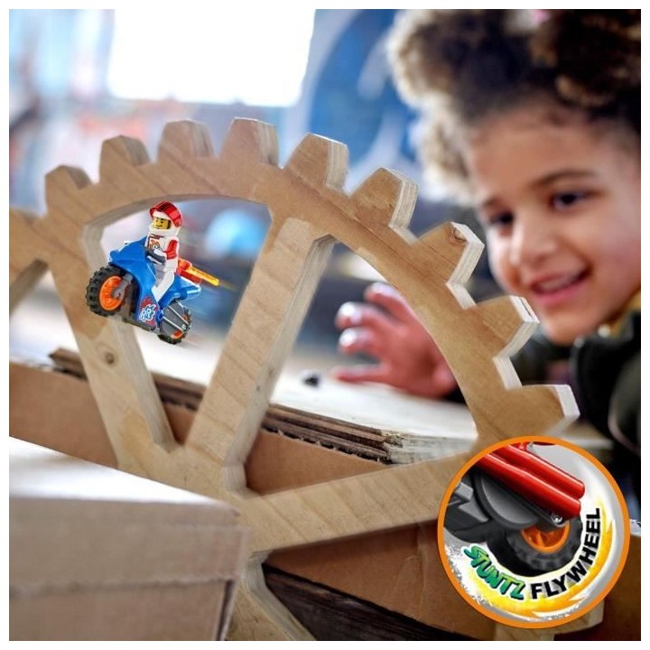 LEGO 60298 City Stuntz La Moto de Cascade Fusée, Moto a Rétrofrictio