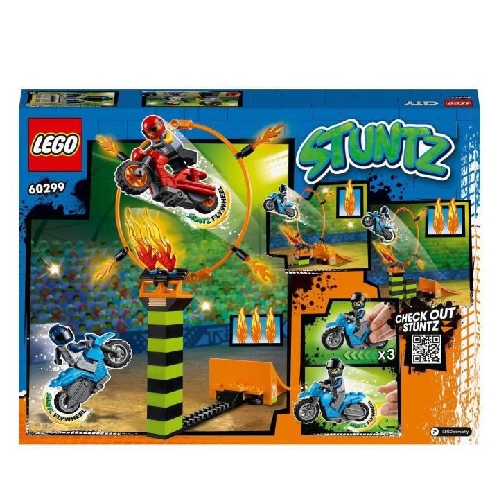 LEGO 60299 City Stuntz Le Spectacle des Cascadeurs, Motos a Rétrofric