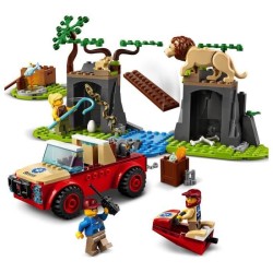 LEGO 60301 City Wildlife Le tout-terrain de sauvetage des animaux sauvages, jouet voiture tout terrain avec figurines