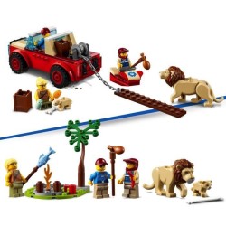 LEGO 60301 City Wildlife Le tout-terrain de sauvetage des animaux sauvages, jouet voiture tout terrain avec figurines