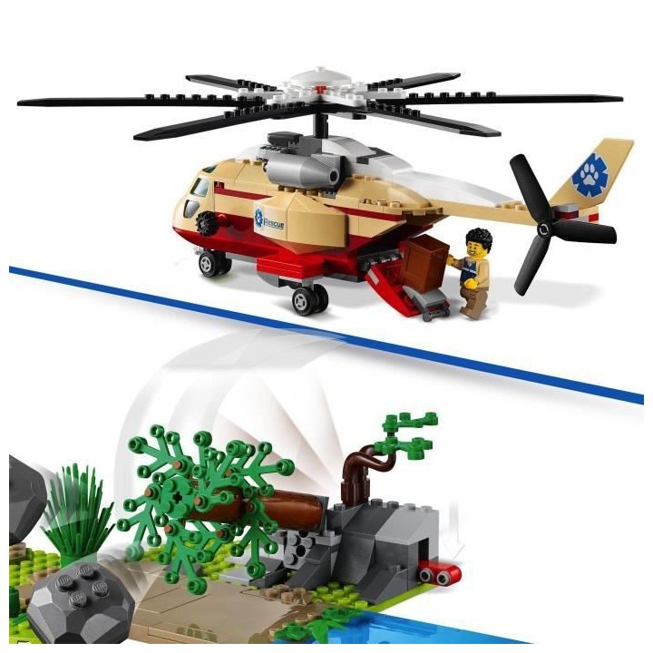 LEGO City 60302 L'Opération de Sauvetage des Animaux Sauvages, Figuri