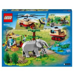 LEGO City 60302 L'Opération de Sauvetage des Animaux Sauvages, Figurine Animaux de la Savane, Crocodile Figurine, Jouet Hélico