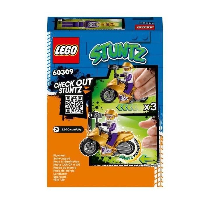 LEGO 60309 City Stuntz La Moto De Cascade Selfie, Jouet De Cascadeur a